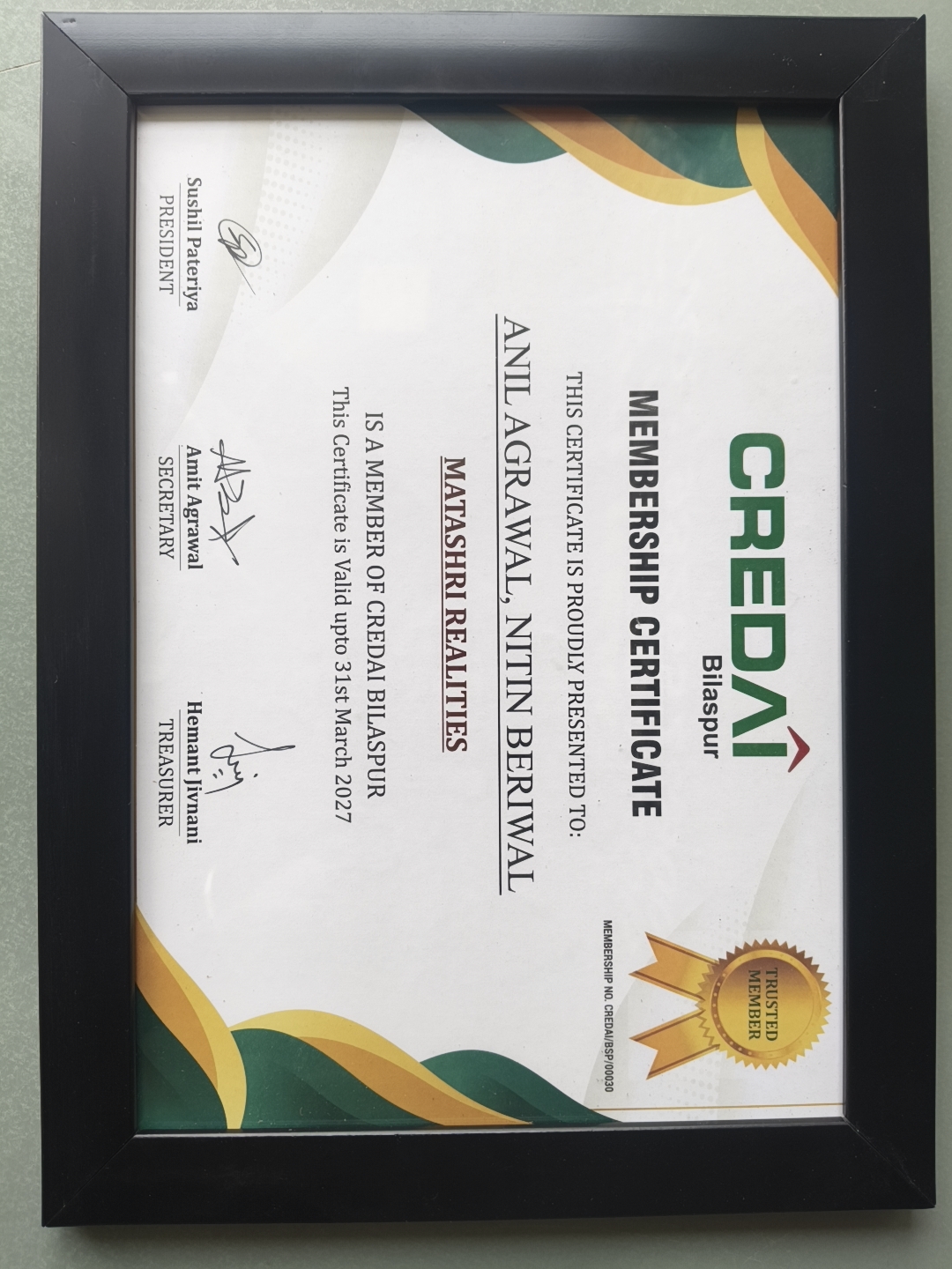 CREDAI Certification